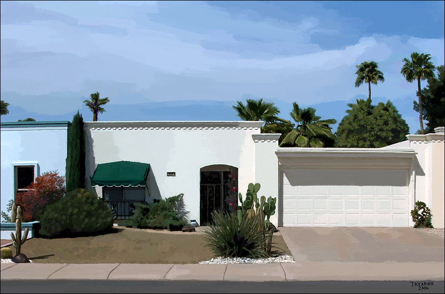 An Arizona home (digital painting)