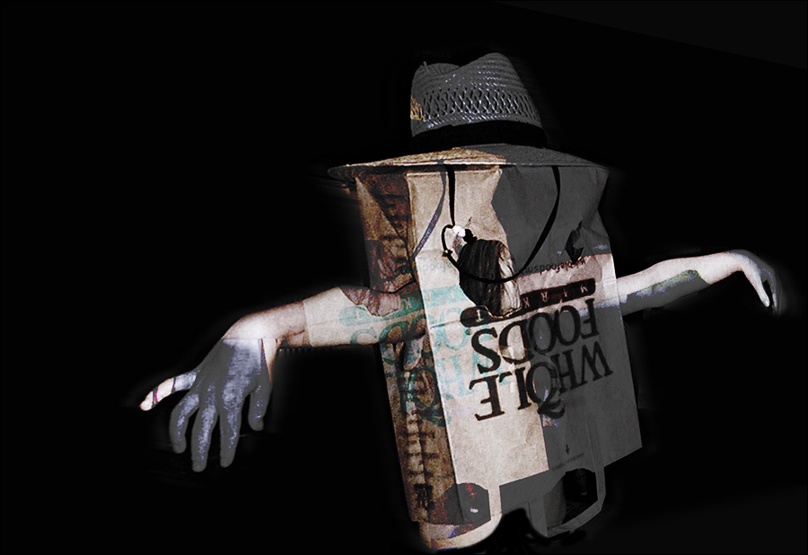 The child experiments with being a bagman #2