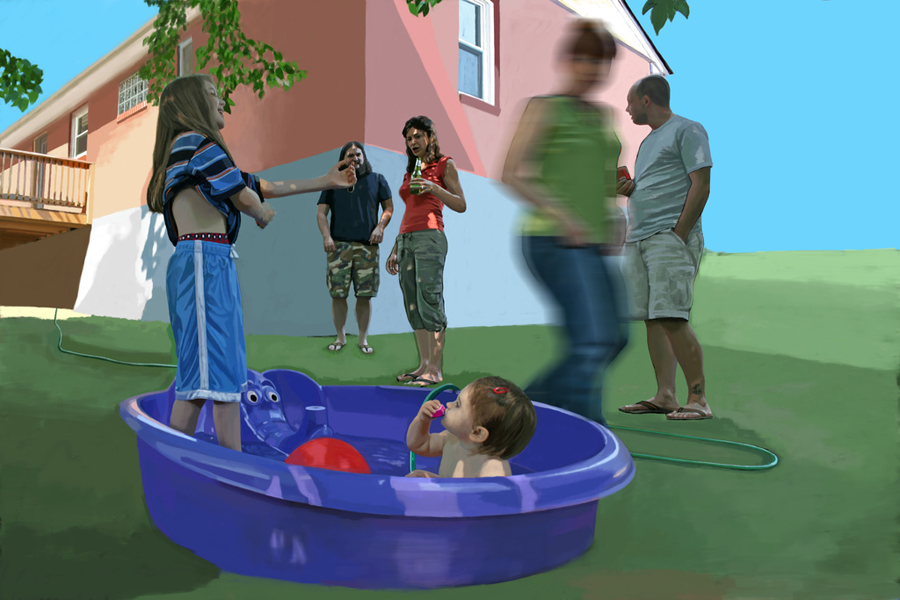 SHAINA'S POOL – DIGITAL PAINTING, 2007
