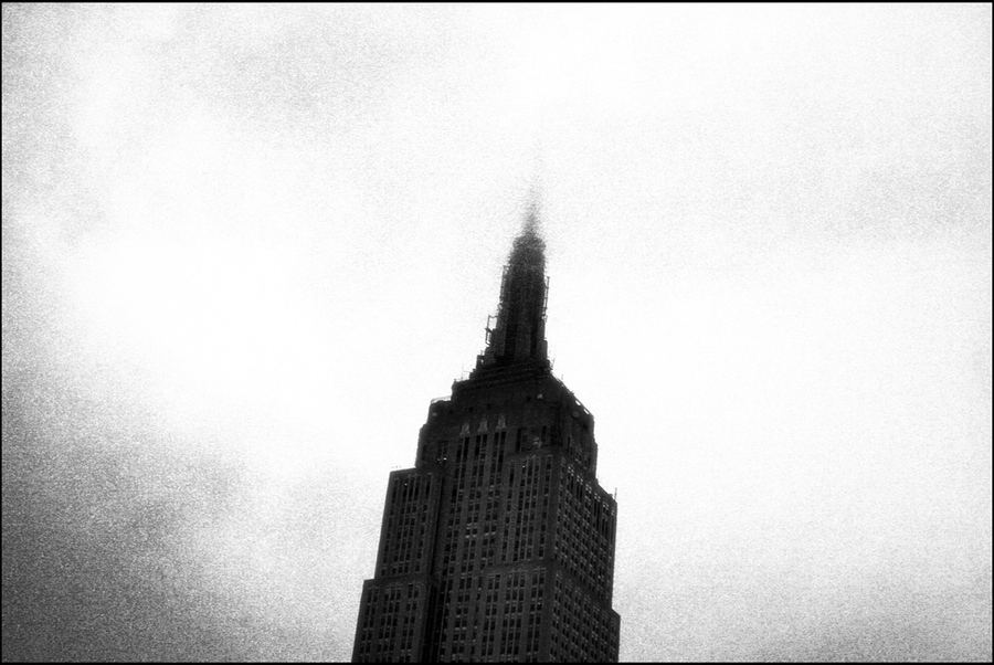 Empire State Building Obscured by Clouds