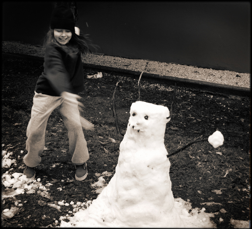 A Second Snowfall, a Second Snowman!