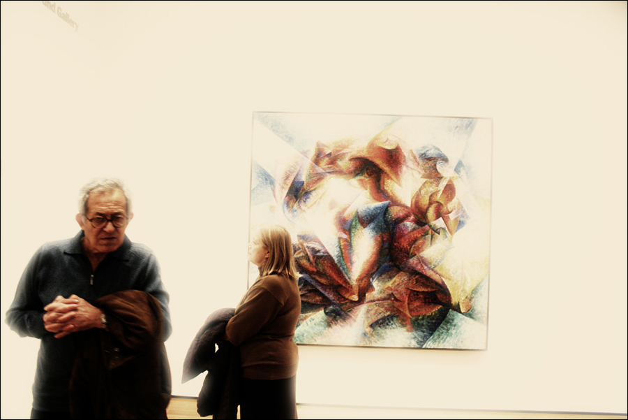 Boccinoi's Dynamism of a Soccer Player with Tourists