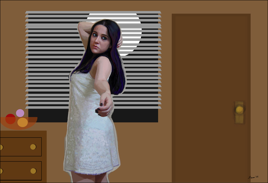 The Stage – Aria from an Onion Operetta (digital painting)