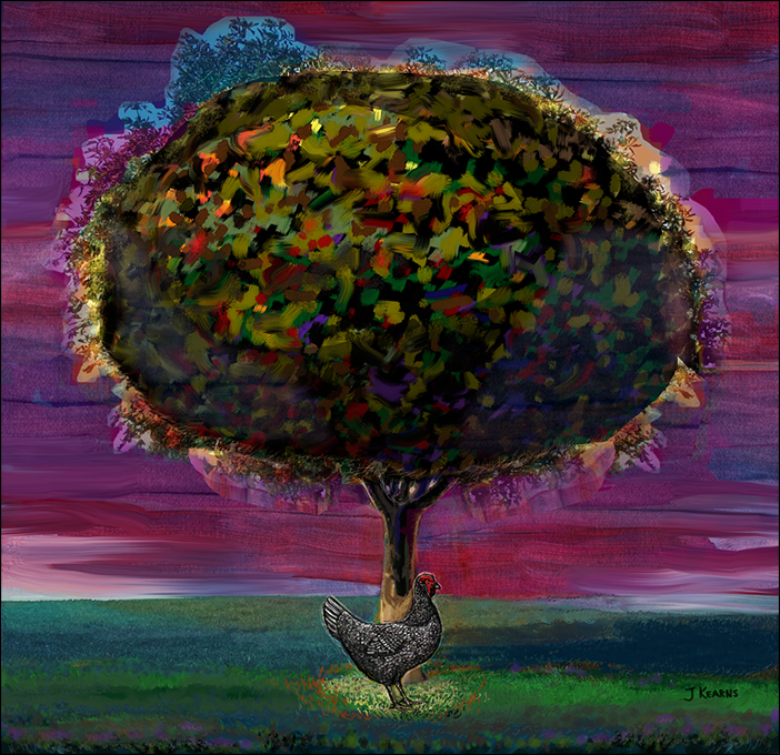 Andalusian Chicken (digital painting)