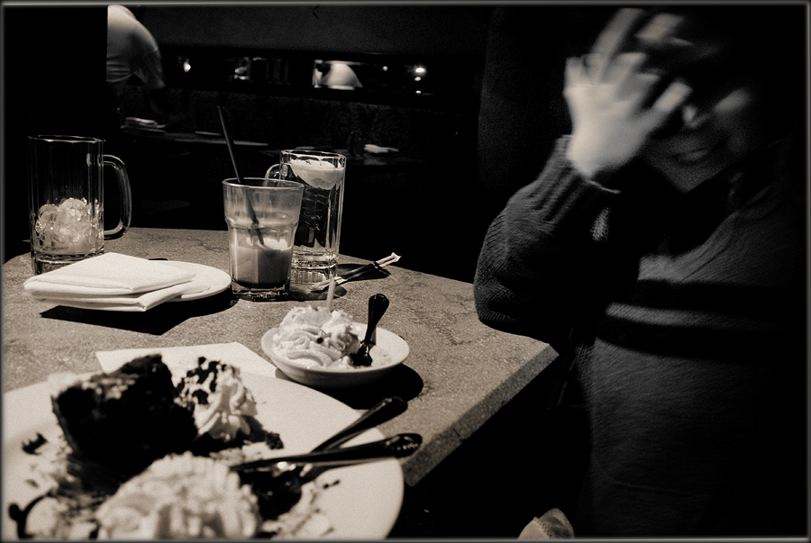Click for full size. The birthday sundae (and why H.o.p. discovers Godiva chocolate cheesecake)