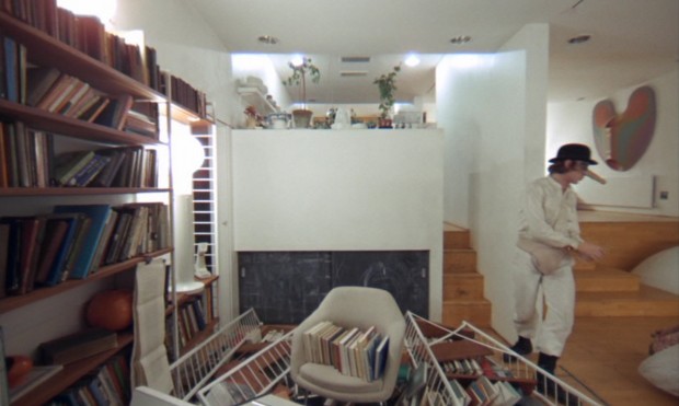 Clockwork Orange - The concealed blackboard behind the bookcase