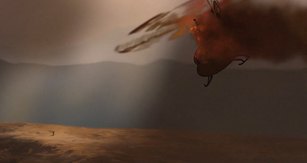 Kite colliding with the helicopter