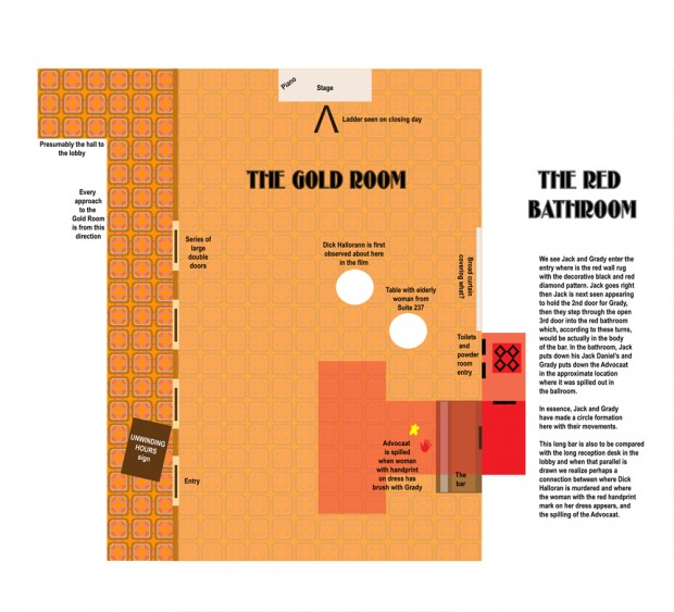 The Shining - Map of the Gold Room