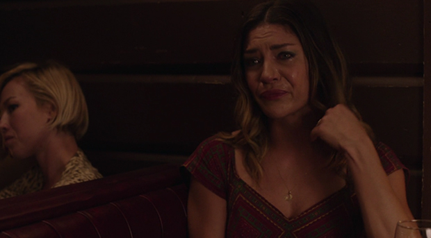 Woman cries